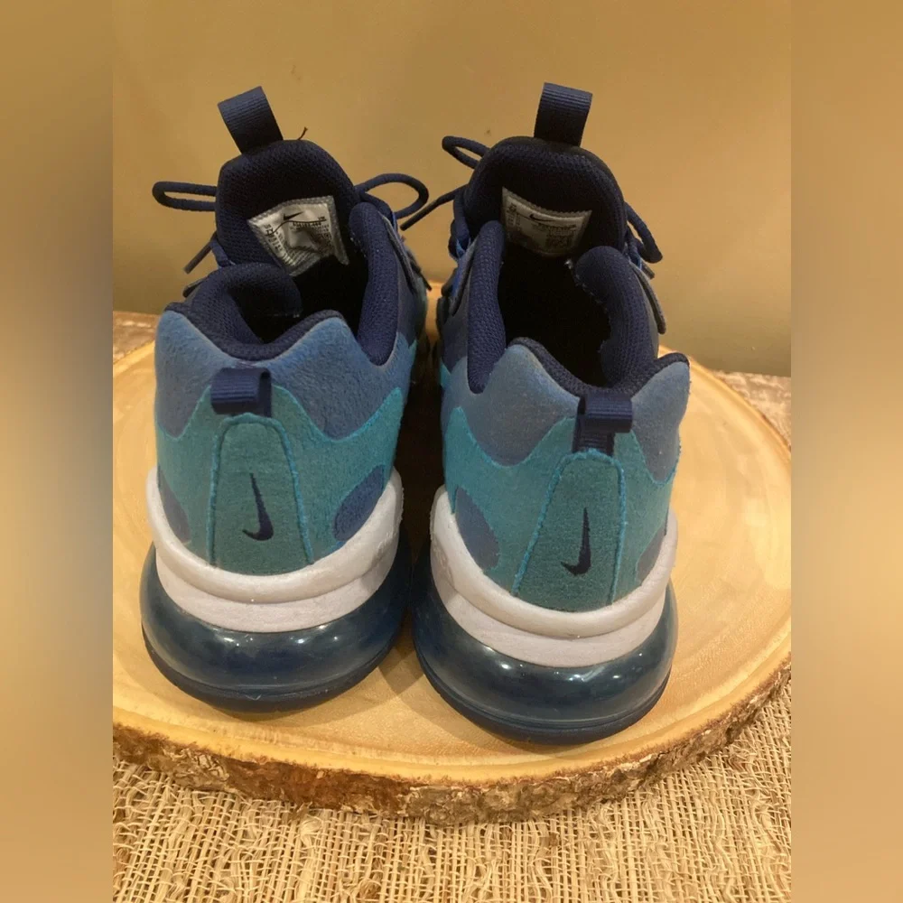Nike Air Max 270 React GS‎ Shoes Blue Kids Youth 7Y Womens 8.5 - 9 BQ0103-400